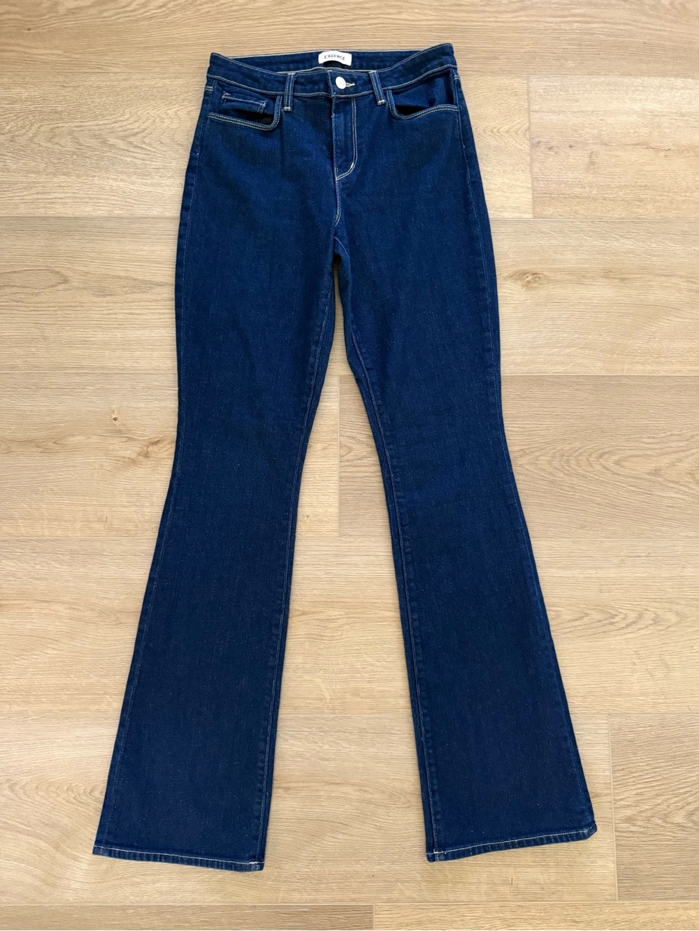 L’AGENCE Selma High Rise Bootcut Jeans Size 27 Koval Dark Indigo USA made